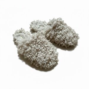 Madewell Cream Fuzzy Slippers